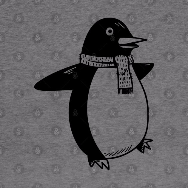 Penguin - Cute Penguin Hand Drawn by KC Happy Shop